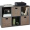 Best Choice Products 6-Cube Bookshelf, 13.5in Display Storage System, Organizer w/ Removable Back Panels